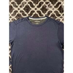 Orvis Lightweight Sweatshirt Mens Large L Navy Polyester Rayon Blend Loose Cool